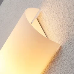 Lindby væglampe Tuli, 28 cm, glas, halvcirkelformet, E14