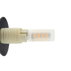 Lindby væglampe Valentina, grå/sort, glas, Ø 10 cm