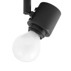 Lindby væglampe Vasilia, Ø 12 cm, sort/guld, stof