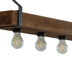 Lindby væglampe Vatana, træ, stik, USB-port, 80 cm