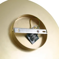 Lindby væglampe Zain, guld/hvid, glas, Ø 33 cm, G9