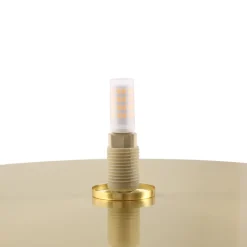 Lindby væglampe Zain, guld/hvid, glas, Ø 33 cm, G9