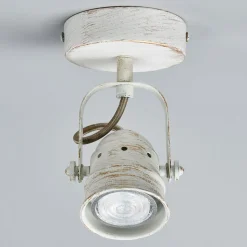 Lindby vægspot Leonor, hvid, metal, 1 lyskilde, 9,5 cm