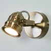 Lindby vægspot Leonor, messing, metal, 1 lyskilde, 9,5 cm