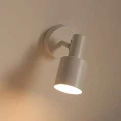 Lindby vægspot Ovelia, beige, metal, E27