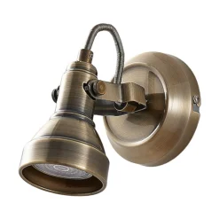 Lindby vægspot Perseas, antik messing, metal, 16 cm, GU10