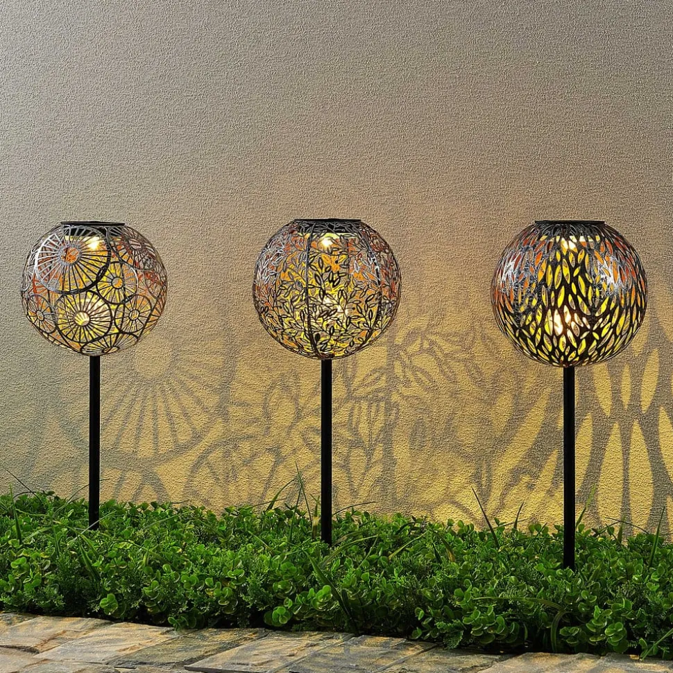 Lindby Vilani LED-solcellelampe i sæt med 3 stk.