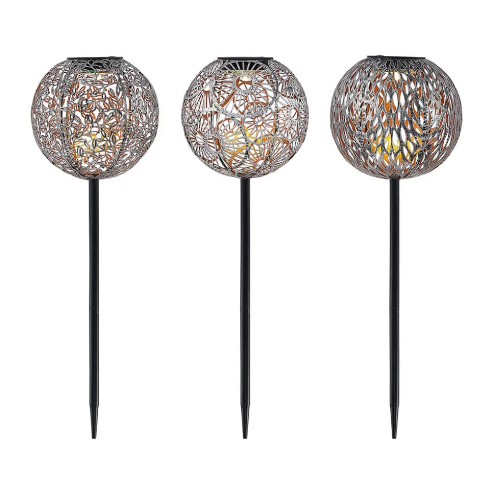 Lindby Vilani LED-solcellelampe i sæt med 3 stk.