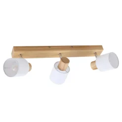 Lindby Wanessa loftspot, 47 cm, 3 lyskilder, hvid, træ, E14