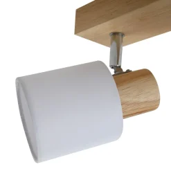 Lindby Wanessa loftspot, 47 cm, 3 lyskilder, hvid, træ, E14