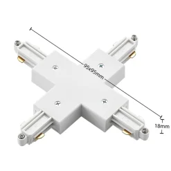 Lindby X-connector Linaro, hvid, 1-faset system