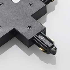 Lindby X-connector Linaro, sort, 1-faset system