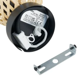 Lindby Youstin loftspot, Ø 12,5 cm, bambus, E14