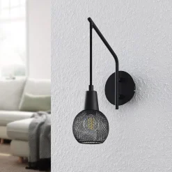 Lindby Zerda væglampe, gitterskærm, hængende