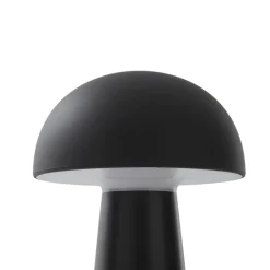 Lindby Zyre LED genopladelig bordlampe, sort, IP44, touchdæmper