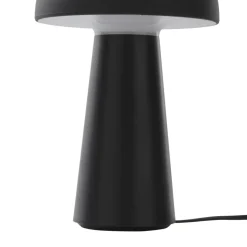 Lindby Zyre LED genopladelig bordlampe, sort, IP44, touchdæmper