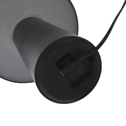 Lindby Zyre LED genopladelig bordlampe, sort, IP44, touchdæmper