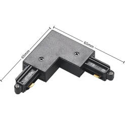 Lindby-hjørnestik Linaro, sort, 1-faset system