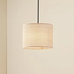 Lindby-pendel Soula, Ø 26 cm, beige, plast, E27