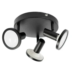 Lindby-spot Ilda, 3-lys, Ø 20 cm, sort, jern