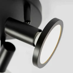 Lindby-spot Ilda, 3-lys, Ø 20 cm, sort, jern