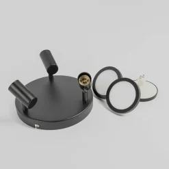 Lindby-spot Ilda, 3-lys, Ø 20 cm, sort, jern