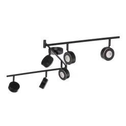 Lindby-spot Jyla, sort, 4.000 K, 6-lys, GX53