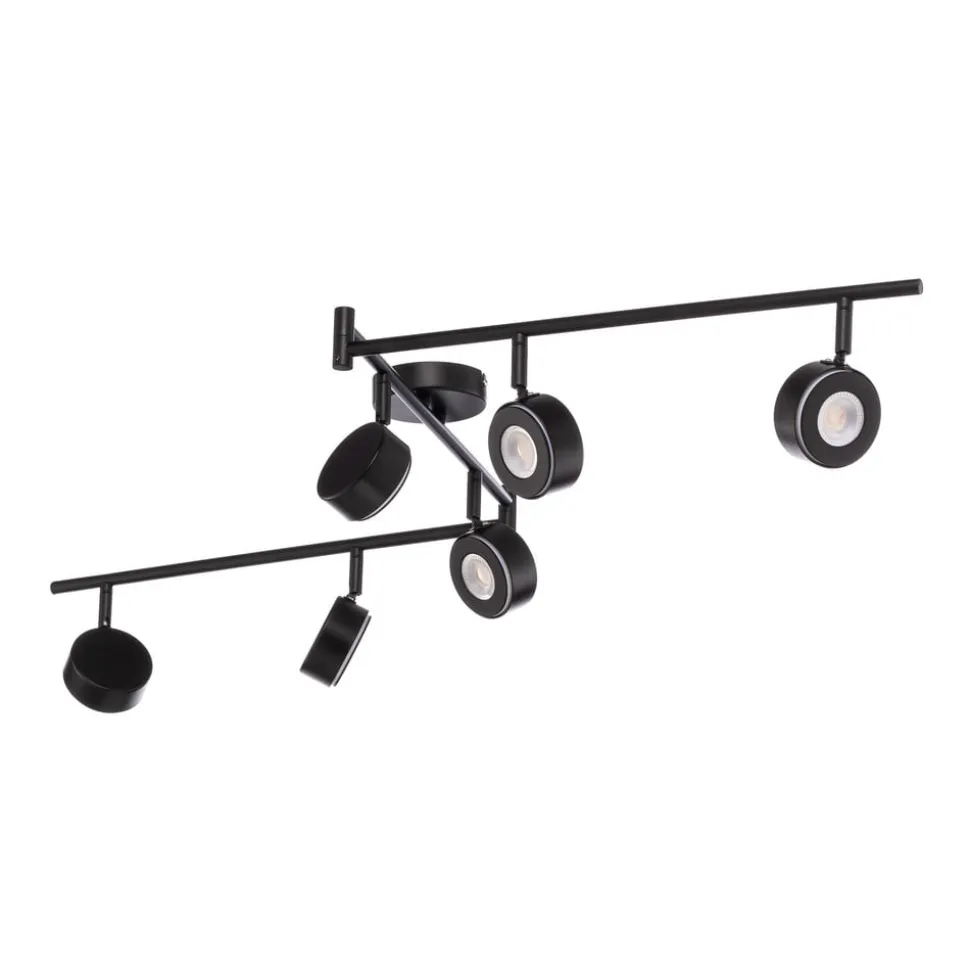 Lindby-spot Jyla, sort, 4.000 K, 6-lys, GX53