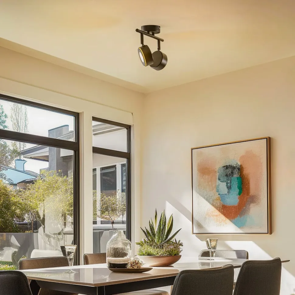 Lindby-spot Jyla, sort, 2.700 K, 2-lys, GX53