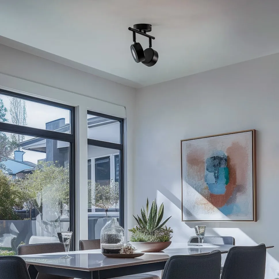 Lindby-spot Jyla, sort, 2.700 K, 2-lys, GX53