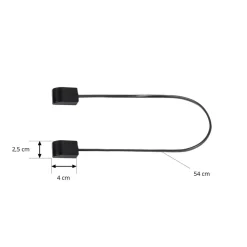 Lindby-stik Lumaro, kabellængde 54 cm, sort, PVC