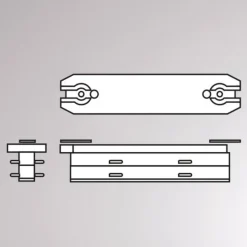 Lineær konnektor til Volare-skinne, 70 mm