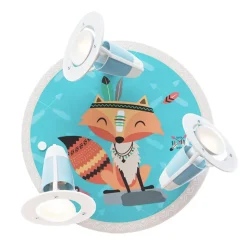 Little Indians loftlampe, ræven Filip, turkis