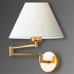 Livas drejelig væglampe, poleret messing