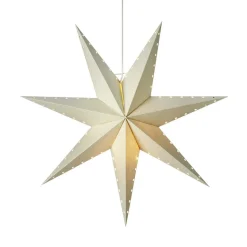Livlig dekorativ stjerne, hængende, grå, Ø 45 cm