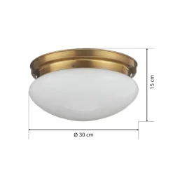 Loftlampe Arian i messing, 30 cm