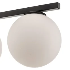 Loftlampe Baleo, sort/opal, 2 lyskilder