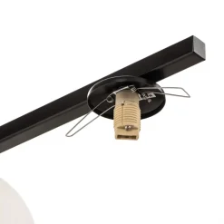 Loftlampe Baleo, sort/opal, 2 lyskilder