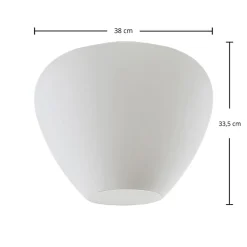 Loftlampe Bibiane i glas, opalhvid