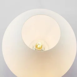 Loftlampe Bibiane i glas, opalhvid