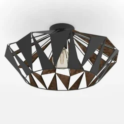 Loftlampe Carlton, Ø 47 cm, sort/kobber