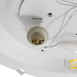 Loftlampe Cleo, Ø 50 cm, IP54, grå, metal, E27