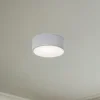 Loftlampe Cleo, Ø 20 cm, IP54, grå, metal, E27