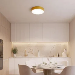 Loftlampe Cleo, Ø 20 cm, IP54, guldfarvet, metal, E27