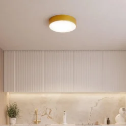 Loftlampe Cleo, Ø 50 cm, IP54, guldfarvet, metal, E27