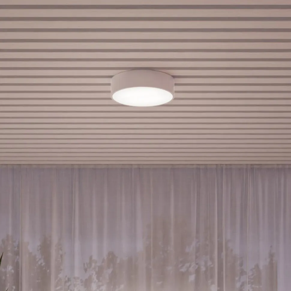 Loftlampe Cleo, Ø 50 cm, IP54, hvid, metal, E27