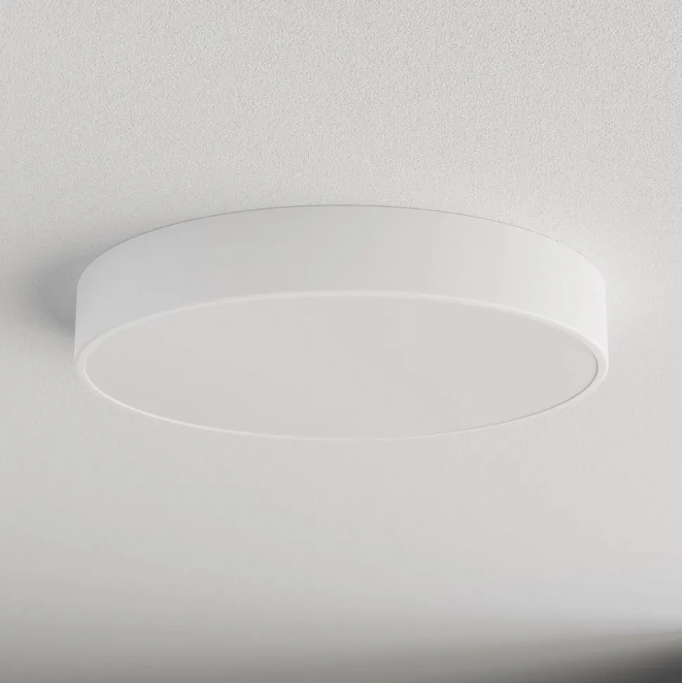 Loftlampe Cleo, Ø 50 cm, IP54, hvid, metal, E27