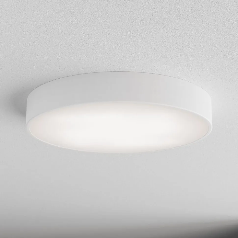 Loftlampe Cleo, Ø 50 cm, IP54, hvid, metal, E27