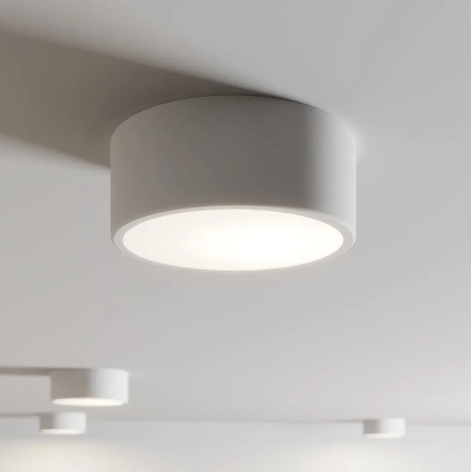 Loftlampe Cleo, Ø 20 cm, IP20, hvid, metal, E27