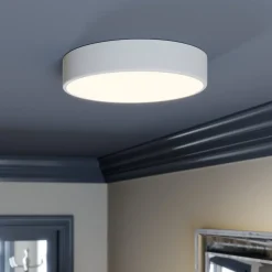 Loftlampe Cleo, Ø 40 cm, IP20, hvid, metal, E27